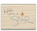 Star Wish Wood Mounted Rubber Stamp