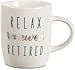 Pavilion - Relax Renewed Retired - Silver & Teal - 5 oz Mini Expresso Coffee Mug