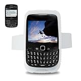 New Fashionable Perfect Fit Soft Silicon Gel Protector Skin Cover (Faceplate/Snap On) Rubber Cell Phone Case with Sports Armband with Screen Protector for RIM Blackberry Curve 8530 Sprint,Verizon,U.S. Cellular,Alltel - CLEAR