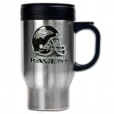 NFL Baltimore Ravens 16-Ounce Stainless Steel Travel Mug - Helmet Logo