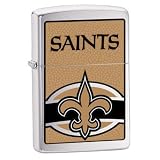 Zippo NFL New Zippo NFL Orlean Saints Lighter Brushed Chrome Finish
