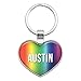 Graphics and More Metal Keychain Key Chain Ring Rainbow I Love Heart Names Male A Aran - Austin