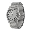 Geneva Platinum Mens Link Stretch Watch
