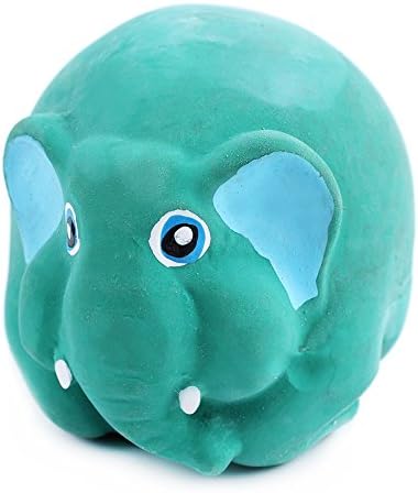 Rachel Pet Products Elephant/Pig/Monkey/Buff Shaped Glycine Squeaking Dog Toys, 5 Colors Random