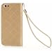 ACO-UINT iPhone SE 5s Wallet Case,iPhone SE 5s 5 Case,Deluxe Grid Wallet Leather Case,Folio Flip Bling Diamond Cover Strap Case for iPhone 5s 5 SE Golden