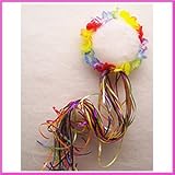 Rainbow Ribbon Flower Halo