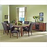 Montibello 7 Piece Dining Table Set in Multi-Step Rich Cherry