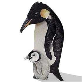 【クリックで詳細表示】【GOLLNOW/ゴルノー】立体カード 親子ペンギン： おもちゃ
