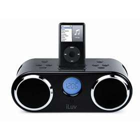 iLuv i166 Audio System with Dual Alarm, LCD, and Dock for iPod (Black)