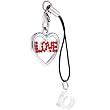 Red Gem LOVE HEART Cell Phone Charm