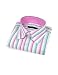 Forzieri Pink and Blue Striped Button Down Cotton Dress Shirt