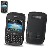 New Fashionable Perfect Fit Gummy Protector Skin Cover (Faceplate/Snap On) Cell Phone Case for RIM Blackberry Curve 8900 AT&T, T-Mobile - BLACK