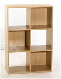 ClosetMaid 8695 6-Cube Organizer, Maple