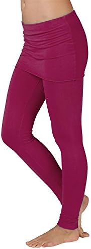 LVR Organic Fold Over French Terry Leggings (Burgundy,S)