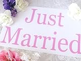Pink Just Married Car/Window Sticker