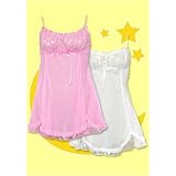 Betsey Johnson Pink or Pearl Double Layered Empire Slip at Betsey Johnson