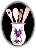 KITCHEN UTENSIL HOLDER W/ TOOLS FAIRY DECOR