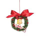 Grinch Clw Candy Cane Wreath Ornament