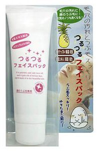 つるつるフェイスパック （大豆エキス＆パイナップルエキス配合 毛穴+うぶ毛抑毛フェイスパック）