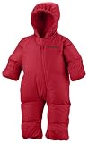 Columbia Unisex-Baby Infant Snuggly Bunny Down Bunting Bodysuit, Intense Red, 12 Months