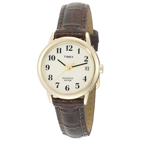 Timex Women's T20071 Easy Reader Brown Leather Watch