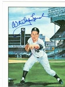 Whitey Ford Autographed/Hand Signed Baseball Card (New York Yankees) 1983 TCMA 50 Years of Yankee Al