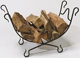 UPC 093432152218 product image for Panacea 15221 Wrought Iron Fireplace Log Bin, Black | upcitemdb.com