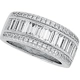 14K White Gold Diamond Bridal Band Ring