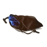 3.75X4 Black Velvet Dice Bag with Blue Satin Lining