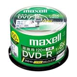maxell 録画用1-8倍速CPRM対応DＶD-R、インクジェットプリンタ対応、50枚スピンドルケースDRD120WPB.50SP A