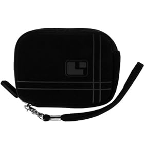 Black SumacLife Microfiber Suede Camera Case Pouch with Neoprene Bubble Padding for Canon PowerShot A2300 A2400 IS A3400 IS A4000 IS A2200 A3300 IS A3200 IS Compact Digital Camera + Universal Camera Screen Protector + Cellet 4GB Micro SD Memory Card with Memory Card Adapter