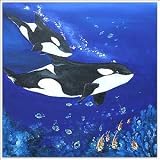 White Thorax Whale Painting - Bali Art - CraftNetwork