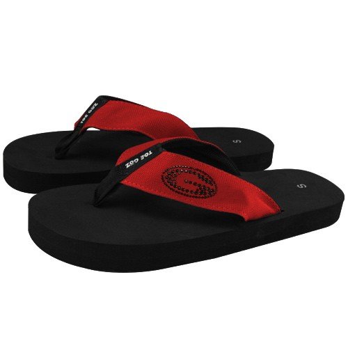 Georgia Bulldogs Ladies Red-Black Rhinestone Flip Flops (12)