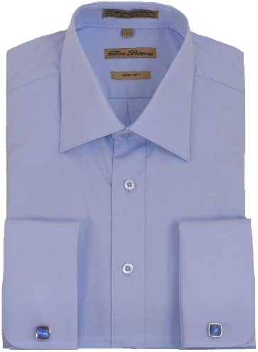Blue French Cuff Dress Shirt (cufflinks included) (17 - 34/35)