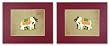 Miniature paintings, 'Black and White' (diptych)