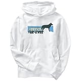 Hoodie Mens White  FRIENDS FUR - EVER - Wolfdog  Dogs