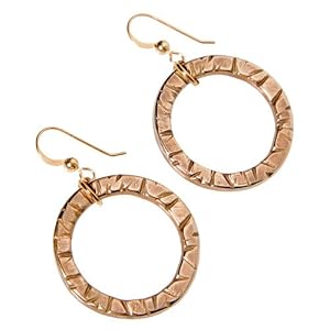 Infinity peace bronze earrings