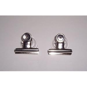 "ABC Products" - Offer is for 2 ~ Strong Hold Metal Clip - Note Holder - With 1-3/4 Suction - Holds 3 pounds (Clip is Chrome Finish - Excellent For Holding Signs or Note and More)