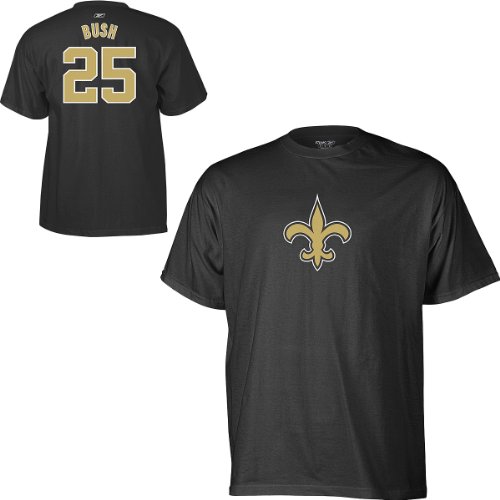 Reebok New Orleans Saints Reggie Bush Name & Number T-Shirt Extra Large