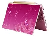 Bundle Monster Laptop Notebook Skin Sticker Cover Art Decal - 12 14 15 - Fit HP Dell Asus Compaq - Purple Butterfly