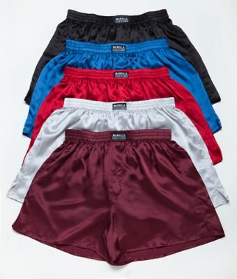 Mansilk Silk Boxers, XL, Black