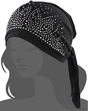 Sheinside Women Scarf Pre Tied Chemo Hat Beanie Turban for Cancer Patients