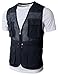 H2H Mens Casual Work Utility Hunting Travels Sports Mesh Vest With Pockets