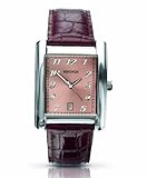 Sekonda Men's Quartz Watch with Pink Dial Analogue Display and Brown Leather Strap 3373.27