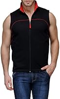 Scott Men's Premium Rich Cotton Sleeveless Jacket - Black - FBA jslv2xxl