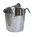 Pet Supplies : Flat Sided Stainless Steel Pail 2qt