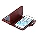 iPhone 5 case, iPhone 5s Wallet case, BRG [Wristlet] [6 Card Holder] [Magnetic Detachable] PU Leather Folio Flip Credit Card Slots Cash Holder Wrist Strap Case for Apple iPhone 5 5s, (Brown)