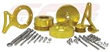 1979-93 Ford Mustang 5.0 Billet Aluminum Serpentine Pulley & Bracket Kit - Gold