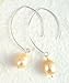 Sterling Silver Modern Pink Pearl Earrings title=