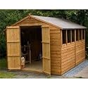 10FT x 8FT SUPER SAVER OVERLAP APEX SHED WITH DOUBLE DOORS